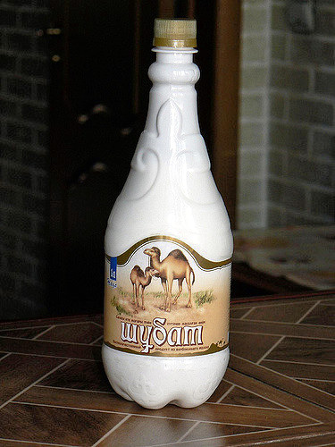 Shubat commonly sold in grocery stores in Kazakhstan