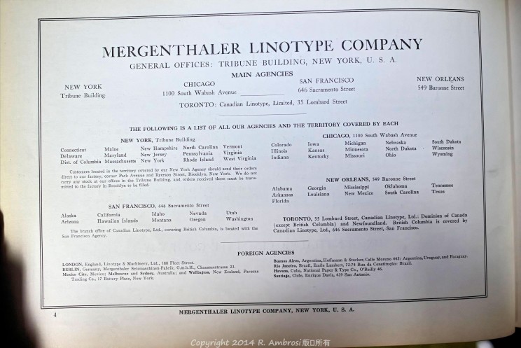 2015-01-18_0RA9444_v1_LTM_PC | Specimen Book of Type Style. Mergenthaler Linotype Co. 1915. New York