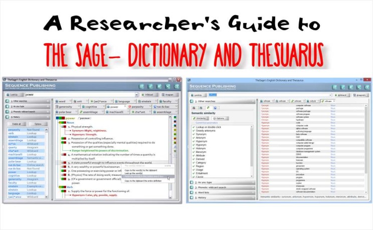 TheSage The Sage, dictionary thesaurus, researcher tool