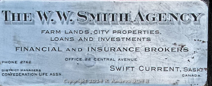 antique steel die engraving Swift Current, Sask