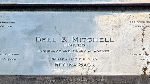 2015-05-14_0RA9681_v1 036 Bell & Mitchell Insurance- Regina SK | Bell & Mitchell Limited
Insurance and Financial Agents.

Randall Building
Vancouver

809 Paris Building
Winnipeg

Canada Life Building
Regina, Sask.